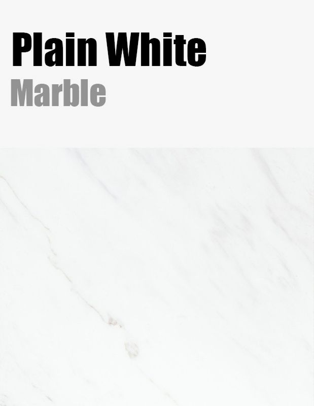 Polished Plain White Marble Slab