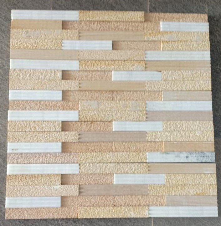 Teak Wood Marble Panel