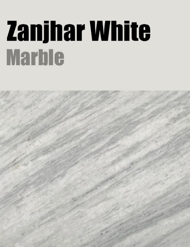 Zanjhar White Marble Slab