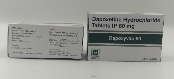 Dapoxyvac 60 Mg (Dapoxetine Hydrochloride) Tablet