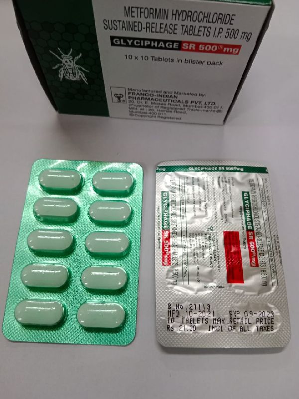 Glyciphage SR 500 Mg (Metformin Hydrochloride)