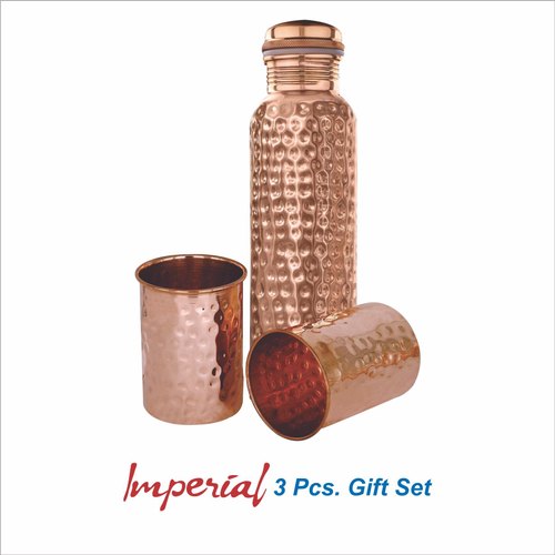 Mintage Copper Bottle Gift Set, Size : 1000 ml