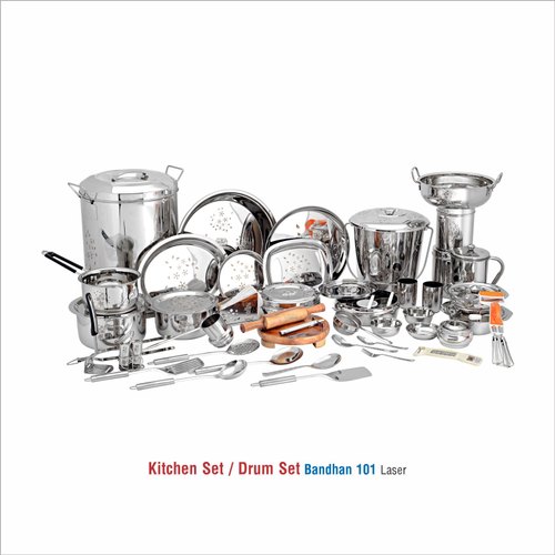 Mintage Stainless Steel Kitchen Set, Color : Silver