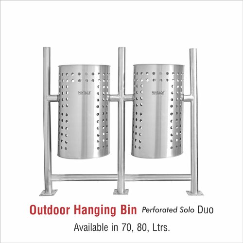Mintage Outdoor Stainless Steel Dustbins, Size : 14x28