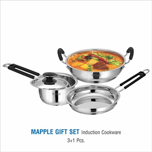 Induction Cookware Set, Color : Silver