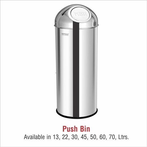 Mintage Stainless Steel Push Dustbins