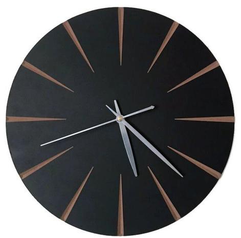 Quartz Round Wooden Wall Clock, for Home, Packaging Type : Corrugated Box