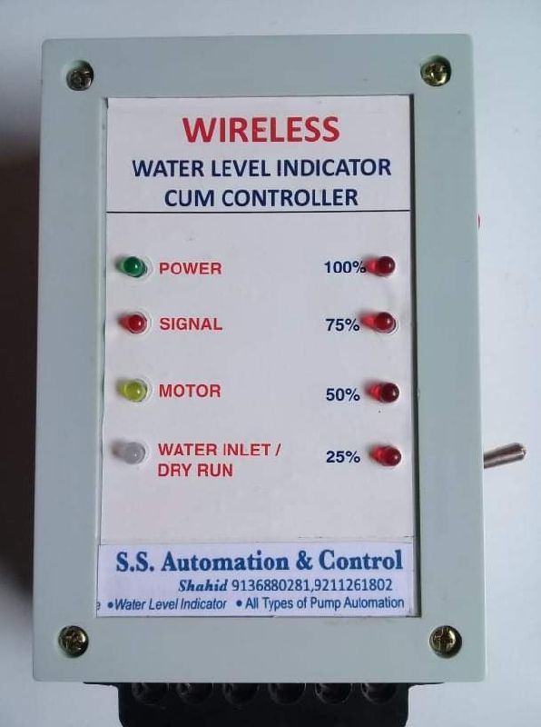 Wireless level indicator with pump controller
