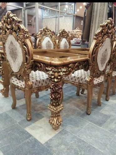 250kg Teakwood Carved Dining Table, Shape : Rectangular