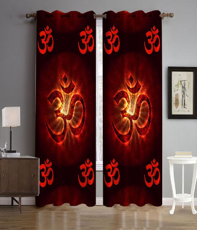 Polyester Digital Print Curtains, for Home, Feature : Anti-Wrinkle, Easily Washable, Embroidered, Impeccable Finish