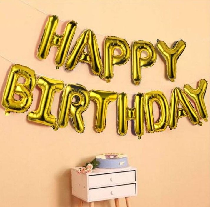 Happy Birthday Balloon Banner