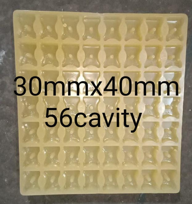 56 Cavity PVC Cover Block Mould, Size : 30x40mm