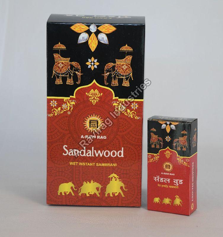 A-Ravi Rag Sandalwood Wet Instant Sambrani, Packaging Type : Paper Box