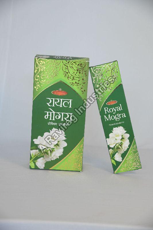 Royal Mogra Premium Incense Sticks, Packaging Type : Paper Box