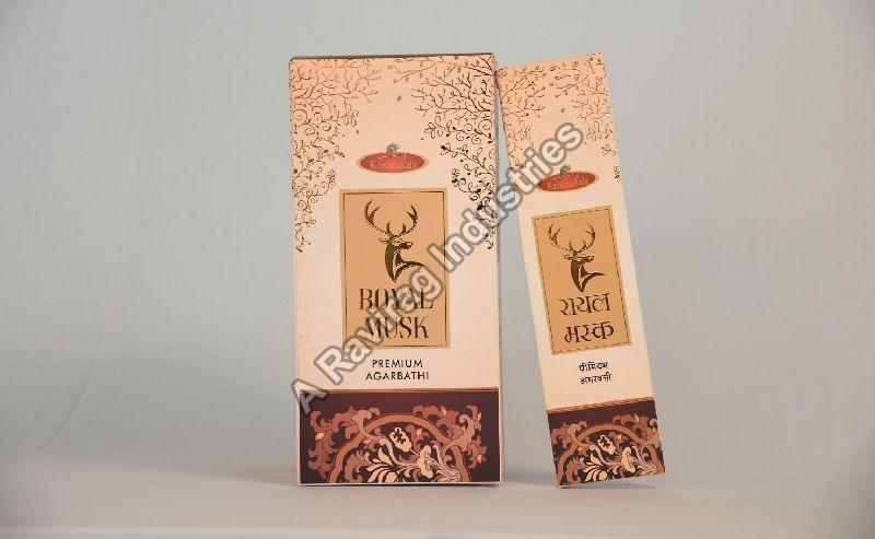 Royal Musk Premium Incense Sticks, Packaging Type : Paper Box