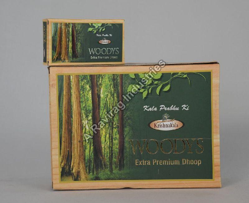 Krishnakala Woodys Extra Premium Dhoop, Packaging Type : Paper Box