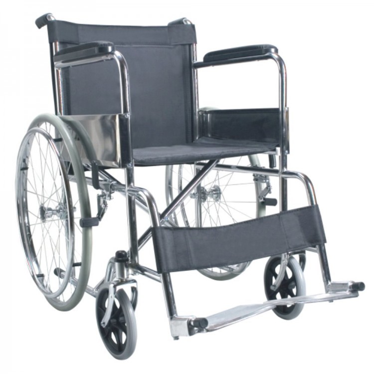 Coated Metal wheel Chair, for Hospital, Home, Weight Capacity : 100-150kg