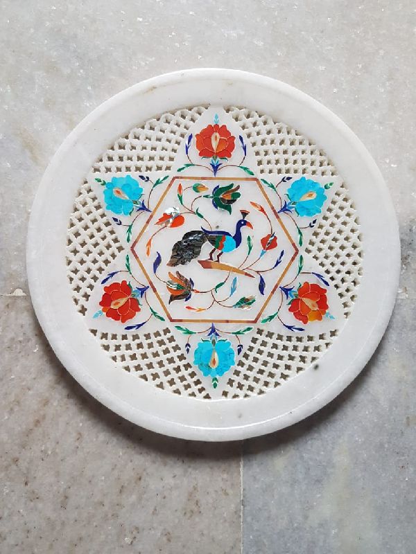 Marble Inlay Work Plate