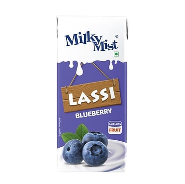 Milky Mist UHT Blueberry Lassi, for Human Consumption, Certification : FSSAI Certified