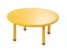 Polished Plain Plastic Round School Table, Color : Yellow