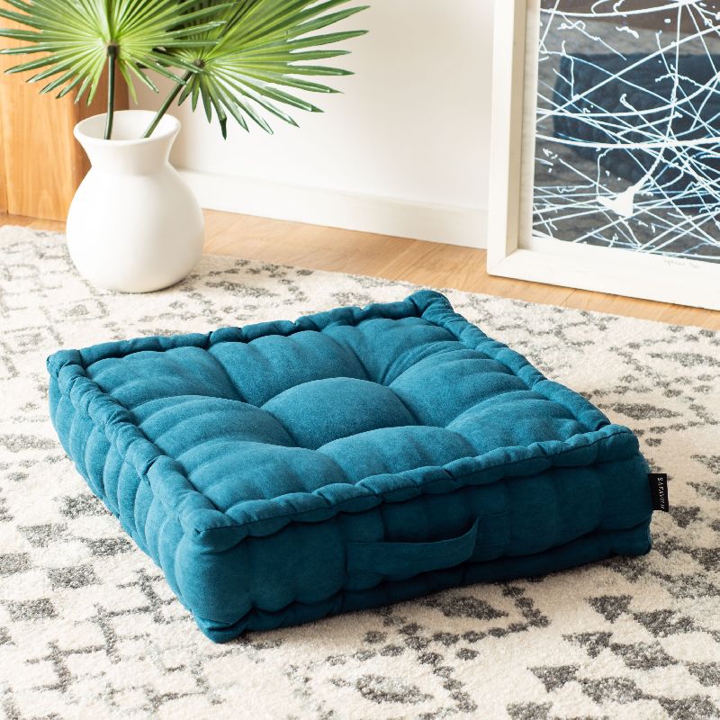 Cotton Blue Box Cushion, Size : 15x15inch, 16x16inch, 17x17inch