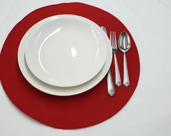 Plain Coton Table Mats, Shape : Rectangular, Round