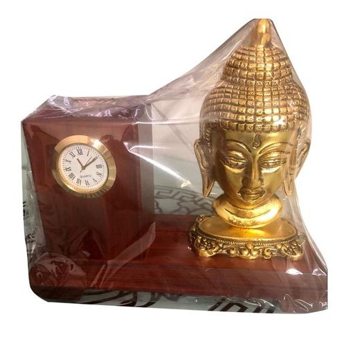 Brass Buddha Table Top Pen Holder