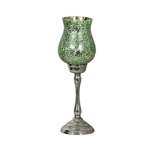 Round Iron Candle Holder Lamp, for Decoration, Color : Silver