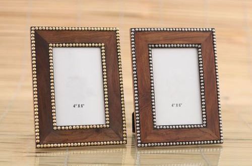 Wood Round Photo Frame Set, Packaging Type : Packet
