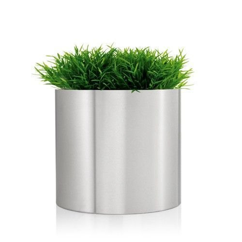 Round Stainless Steel Planter, for Indoor Use, Portable Style : Standing
