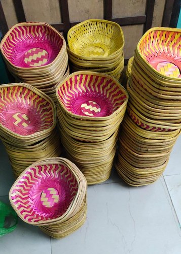 Bamboo Decorative Basket, Technics : Machine Made