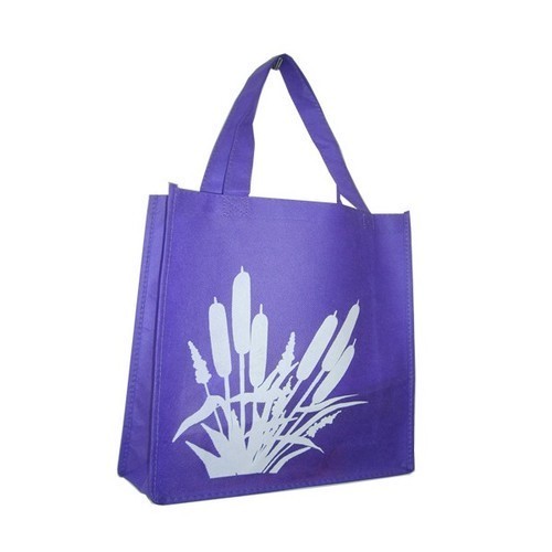 Non Woven Printed Carry Bag, Color : Purple, White