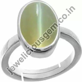 Oval Cats Eye Gemstone Ring, for Jewellery, Size : 0-10mm