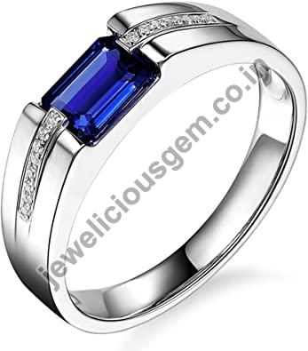 Oval Tanzanite Gemstone Ring, for Jewellery, Style : Fashionable