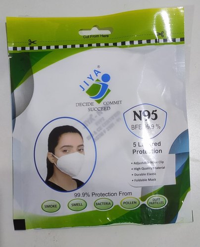 Jiya Non Woven N95 Face Mask, Color : White