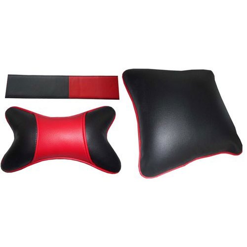 Rexine Car Seat Pillow, Color : Black Red