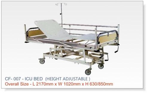 Polished Mild Steel Hospital ICU Bed, Feature : Durable, Easy To Place, High Strength, Termite Proof