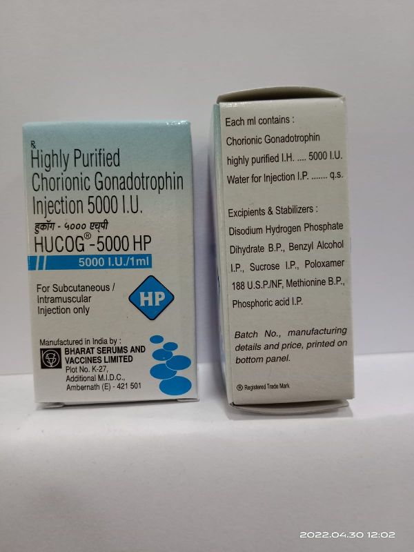 Hucog 5000 IU Injection, Medicine Type : Allopathic