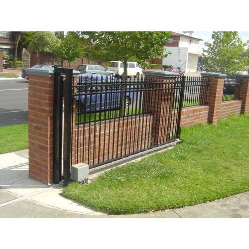 Mild Steel Automatic Slide Gate, Color : Black