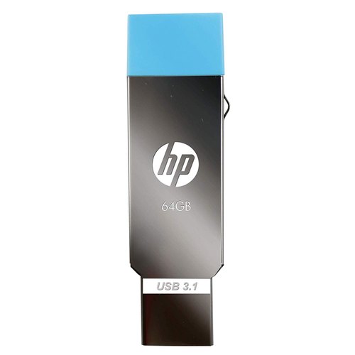 OTG Flash Pen Drive, Color : Silver, Blue