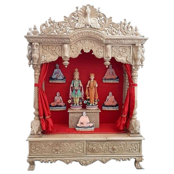 Hand Made Wooden Pooja Mandir, Temple For Home