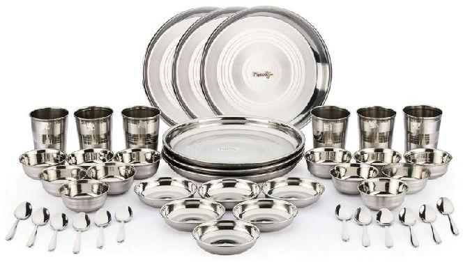 Pigeon Stainless Steel Dinner Set, Color : Silver