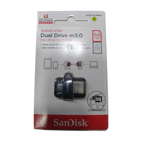 Plastic Sandisk Dual Drive Pendrive, Interface Type : USB