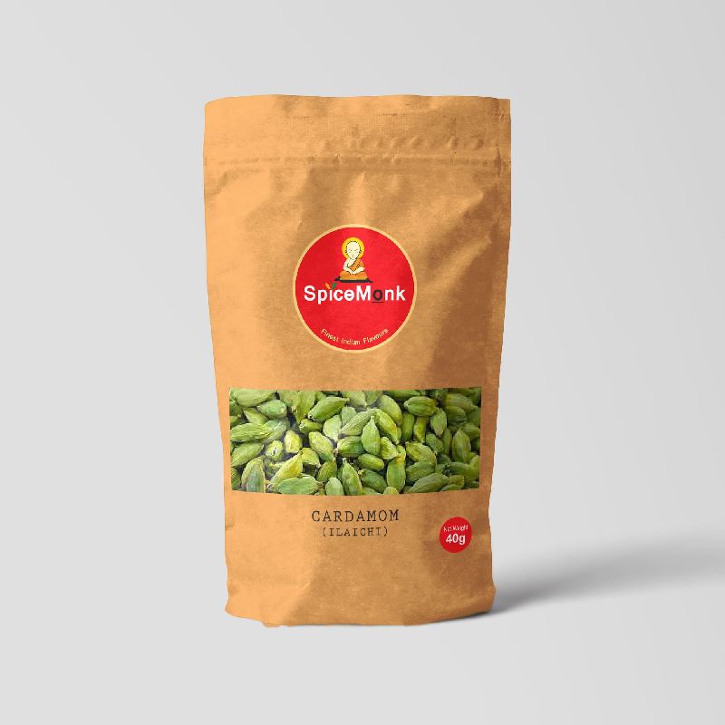 SpiceMonk Organic green cardamom, Packaging Type : Plastic Packet