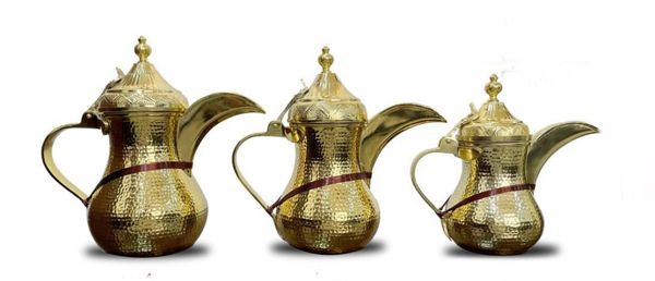 Brass Coffee Pot Set, Feature : Durability, High Strength