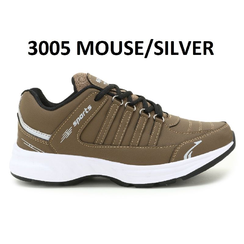 Silver Pu 3005 Sports Shoes, Size : 7, 6