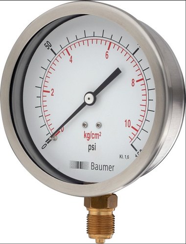 Baumer Water Pressure gauge, Dial Size : 2.5 inch / 63 mm
