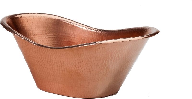 Polished Plain Copper Party Tub, Water Capacity : 10-20ltr