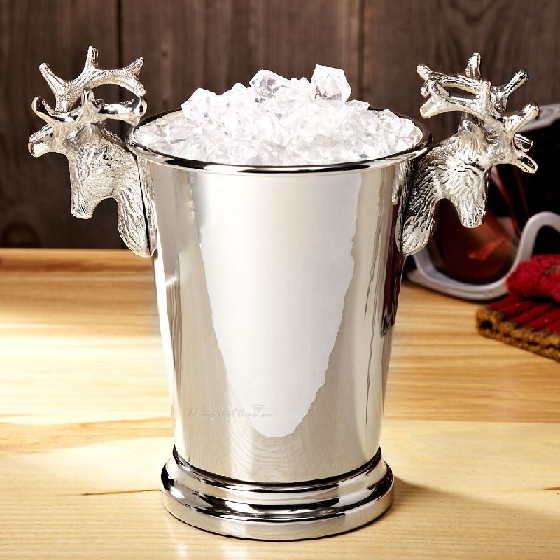 Round Stainless Steel Champagne Bucket, for Bar Use, Pattern : Plain