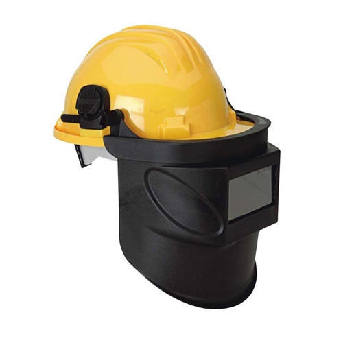 PVC Welding Helmet, Color : Yellow, Black